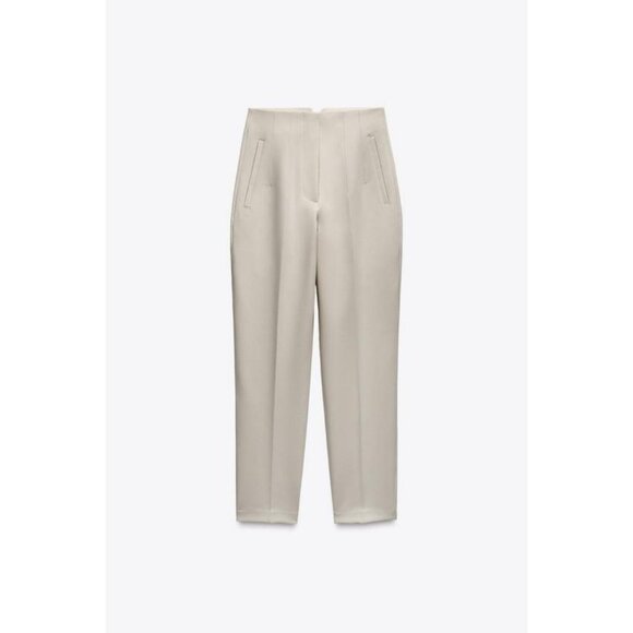 ZARA HIGH-WAIST TROUSERS - Picture 1 of 11